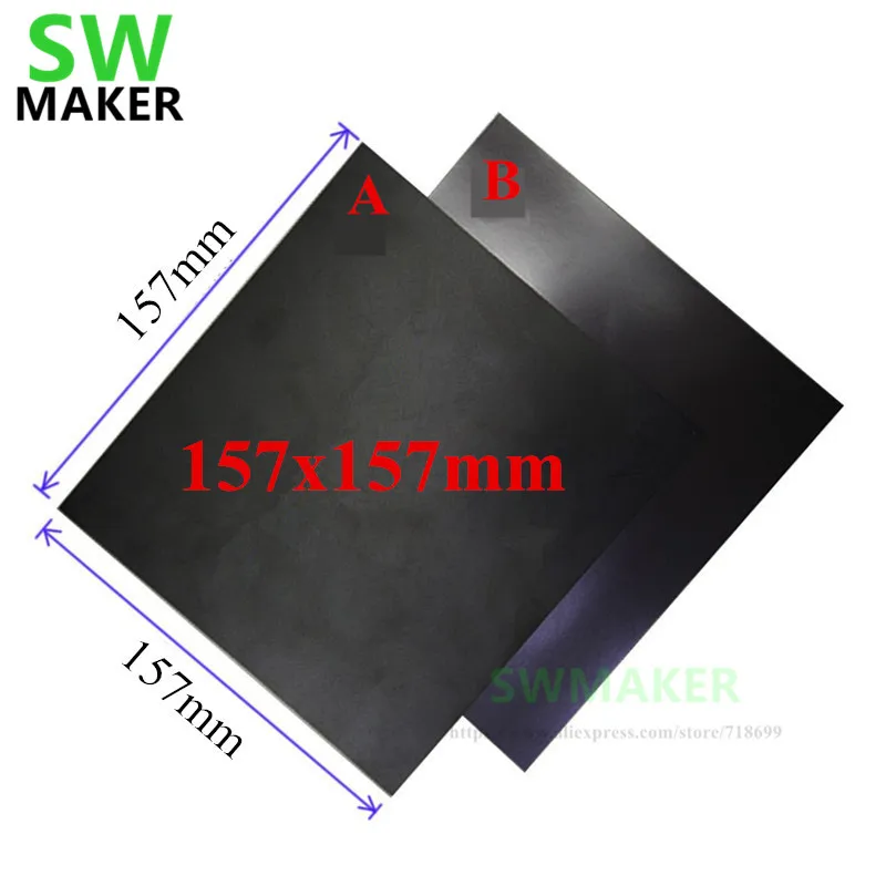 A+B 157x157mm Magnetic Print Bed Tape Square Print Sticker Build Plate Tape Flex Plate Update Flashforge Finder 3D Printer