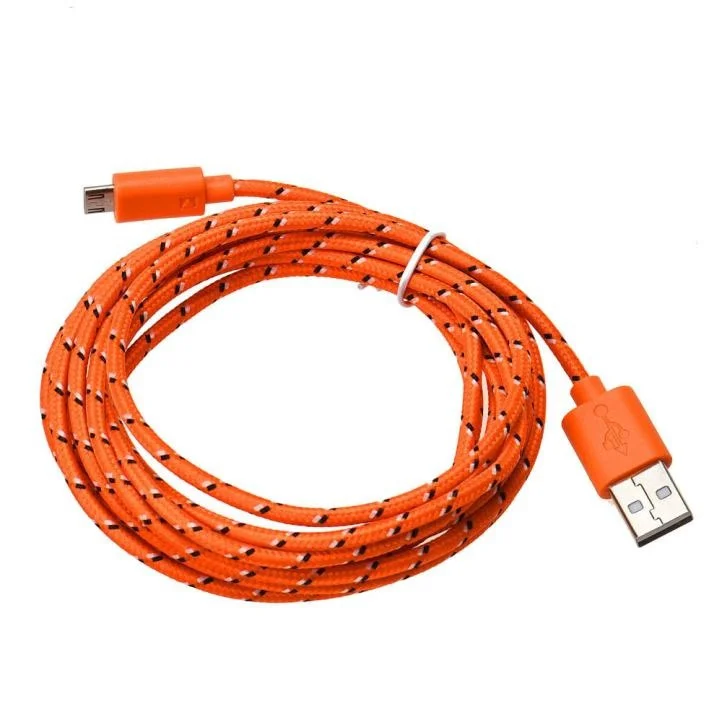 1M/3.2FT tkanina nylonowa pleciona kabel Micro USB ładowarka synchronizacja danych przewód USB drut do Samsung Galaxy Xiaomi HTC 8 kolory dostępne
