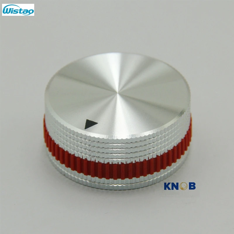 IWISTAO Solid Potentiometer Knob Whole Aluminum for HIFI Mixing Switch Volume Diameter 40mm High 18mm Silver DIY