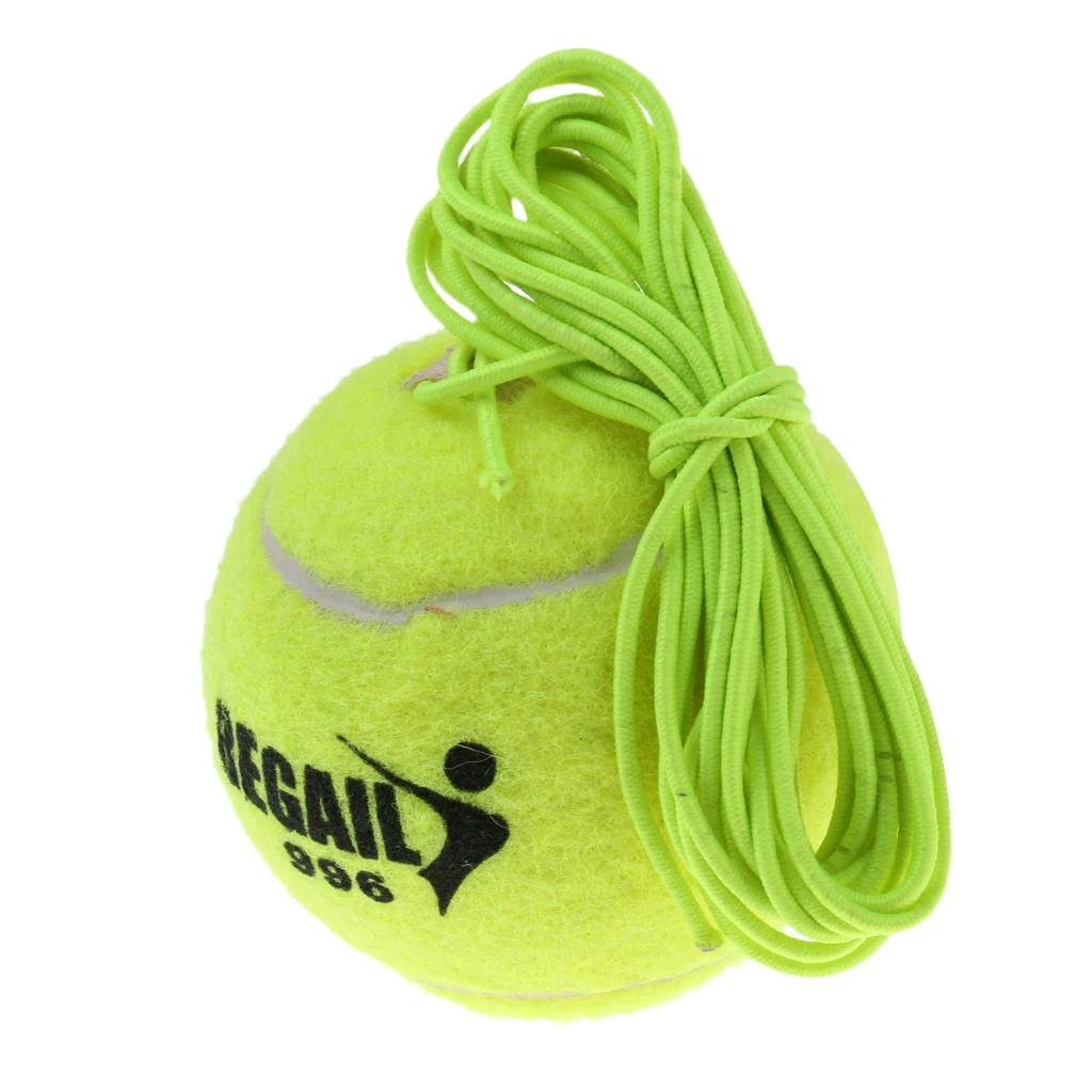 1 Pcs Professional 2.5inch Green Tennis Ball and String Replacement for Tennis Trainer Indoor Practice Training