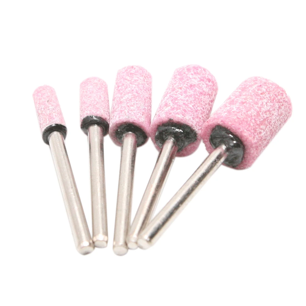 10Pcs Abrasive Grinding Stone Wheel Set Grinding Wheels Sanding Bits 4mm/5mm Head Diameter for Dremel Rotary Tools Deburring