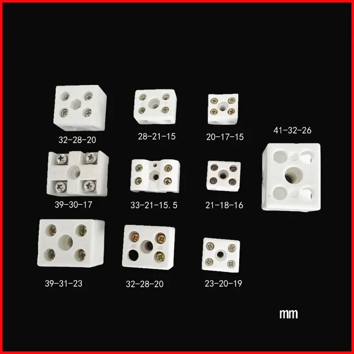 2 ceramic terminal block / high temperature insulated ceramic terminal /Long * wide * high=23*20*19