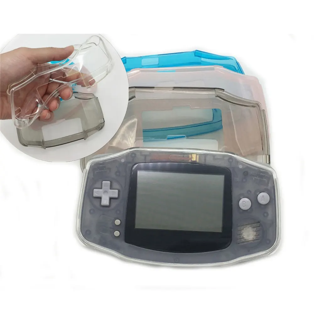 TPU Transparent Gamepad Protective Case For Nintendo GBA Console Protection Clear Shell Case Cover Nintend Accessories 4colors