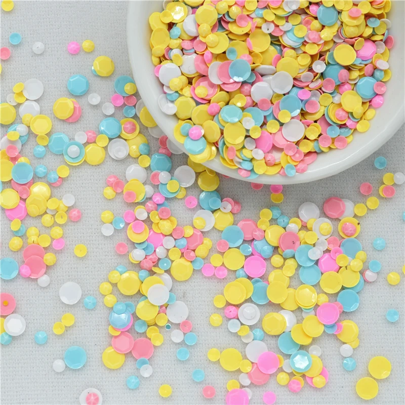 25g/lot 3/5mm Solid Color No hole sequins for craft for diy wedding embelishment garment sewing accessory DIY