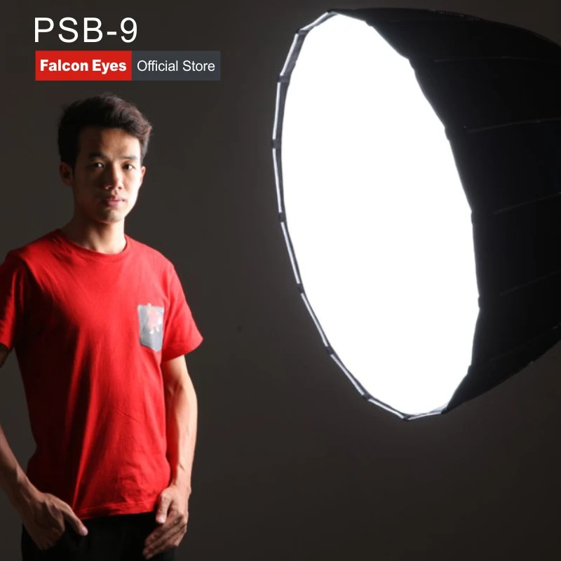 

Falcon Eyes Foldable Parabolic Soft Box 90cm Dome Hexadecagon(16-sides) Softbox Reflector for Photo Studio Flash Speedlite PSB-9