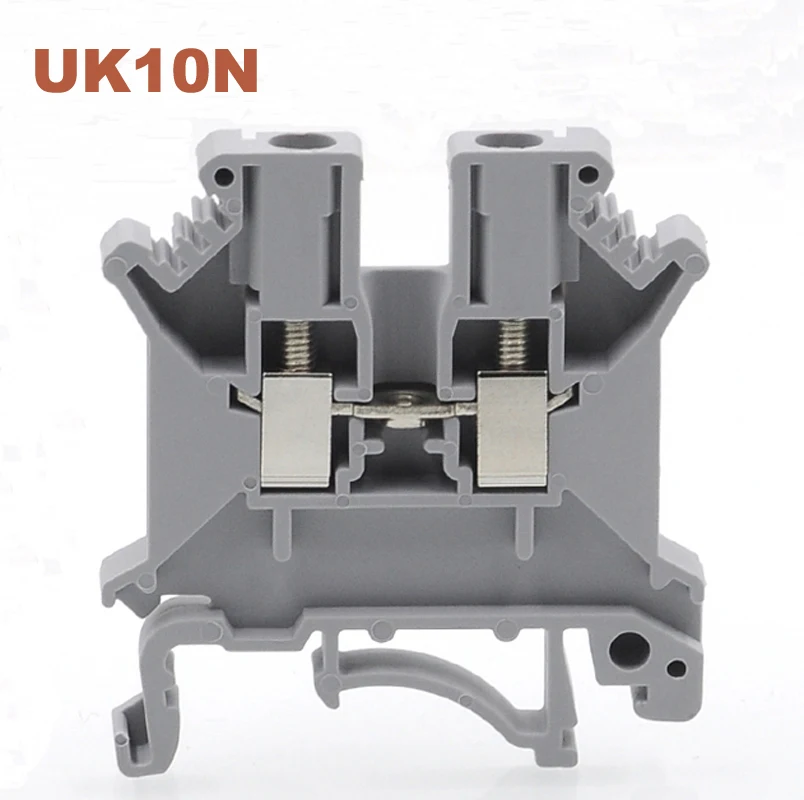 2/5Pcs Din Rail Mount Screw Terminal Block Bornier UK-10N Electrical Wire Cable Connector Brass Morsettiera 75A