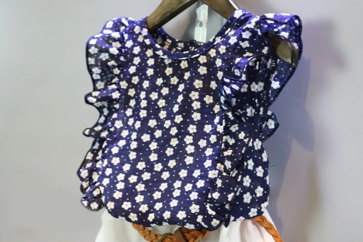 Conjunto de ropa de verano para niña pequeña, chándal de flores, chaleco sin mangas y pantalones cortos, traje de 2 piezas para bebé de 0 a 7 años,