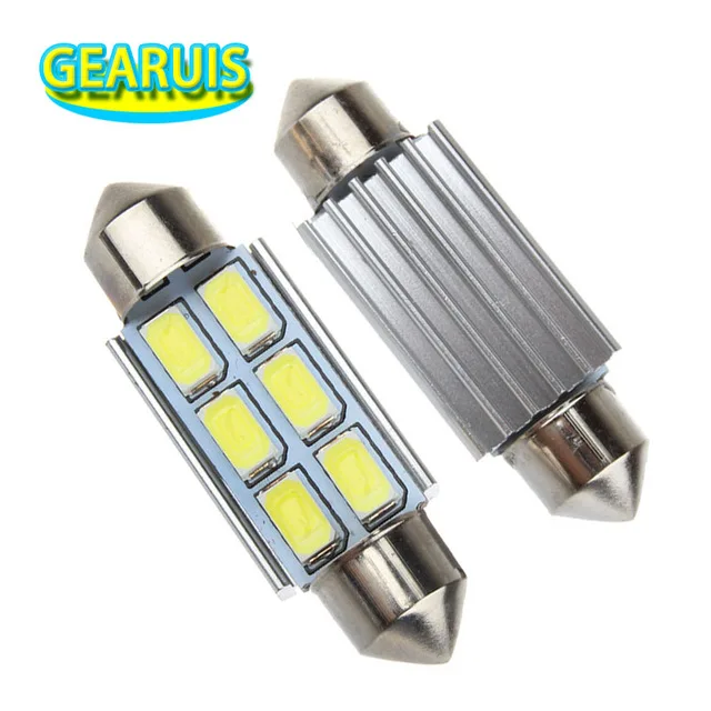 100X Festoon C5W Canbus 31mm 36mm 39mm 41mm led no error 6 smd 5630 5730 LED interior reading bulbs dome lamps white DC 12V