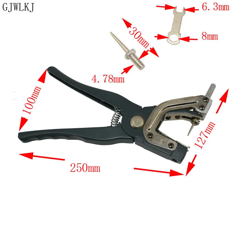 1 pcs ear tag pliers livestock animal alloy steel hydraulic one ear tag pliers pig and sheep rabbit identification tool