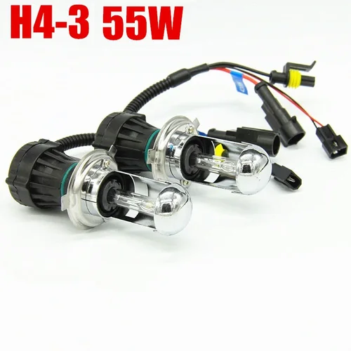 Bombilla HID H4 55W 9004 9007 H13 reemplazo H4-3 Hi Lo H4 Bi xenón H4 bixenon faros delanteros