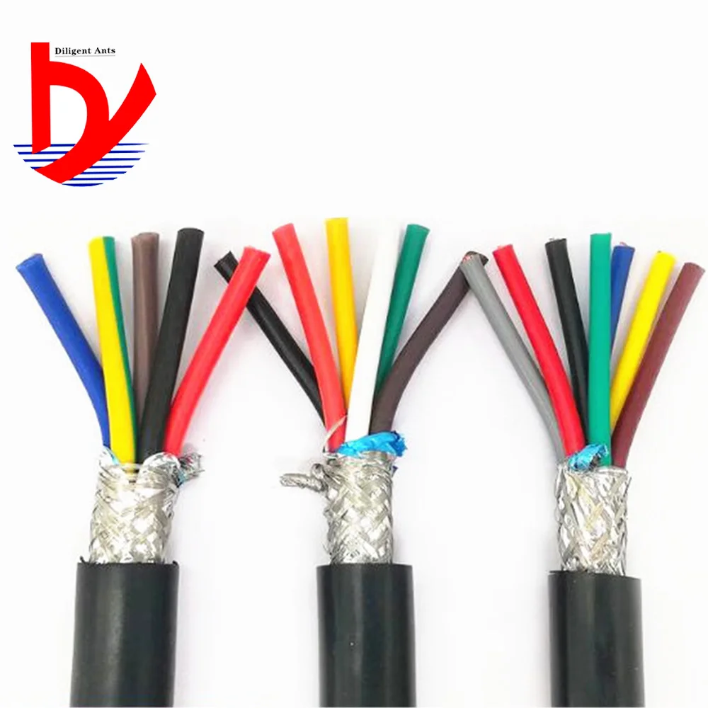 22AWG 0.3mm2 multi-core shielded cable RVVP 2/3/4/5/6/7/8/10/12/14/16/20/24 anti-interference control line inverter signal line