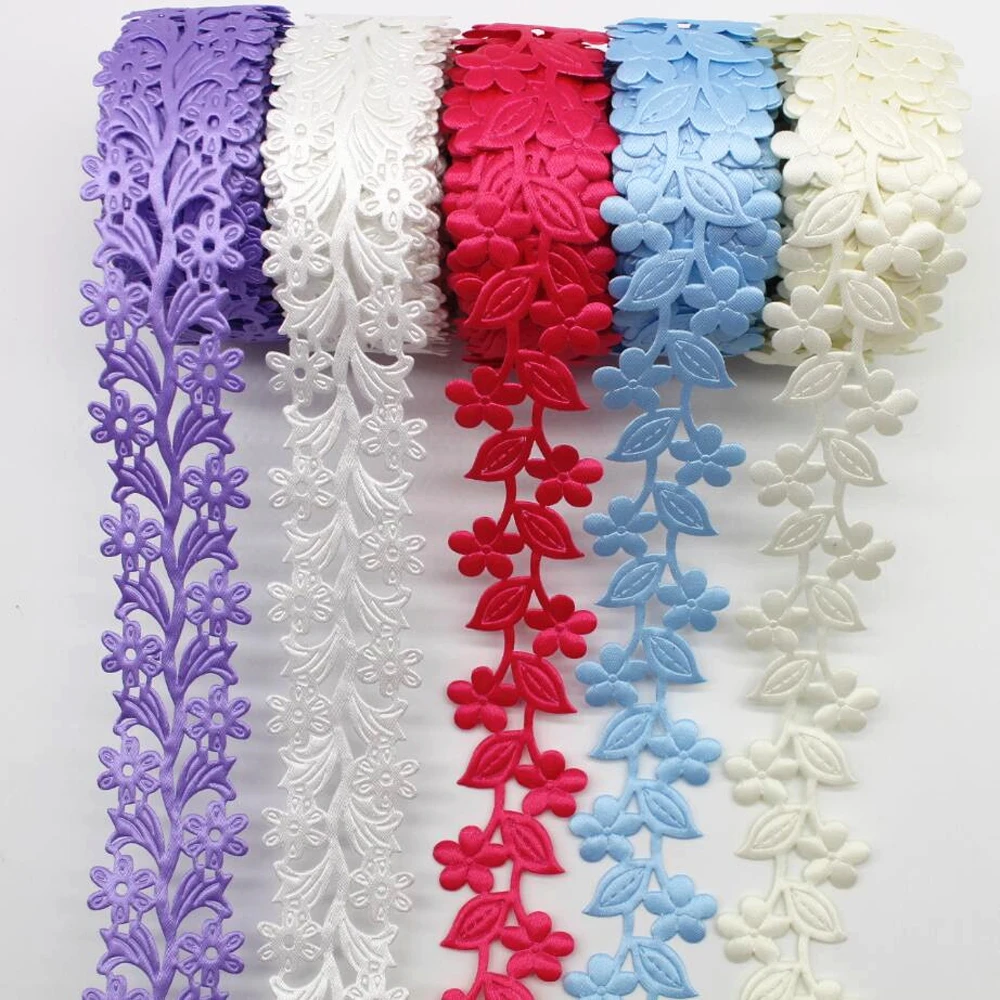 10 Yards 20 Yards  38MM Hollow Lace Embossed Ribbon DIY Handmade Materials Clothing Footwear Accessories Headdress Bows Flowers