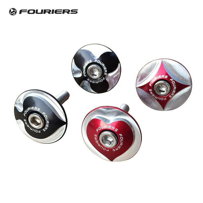 Fouriers Alloy Bike Stem Top Cap with Screw Poker Logo for 28.6mm 1 1/8