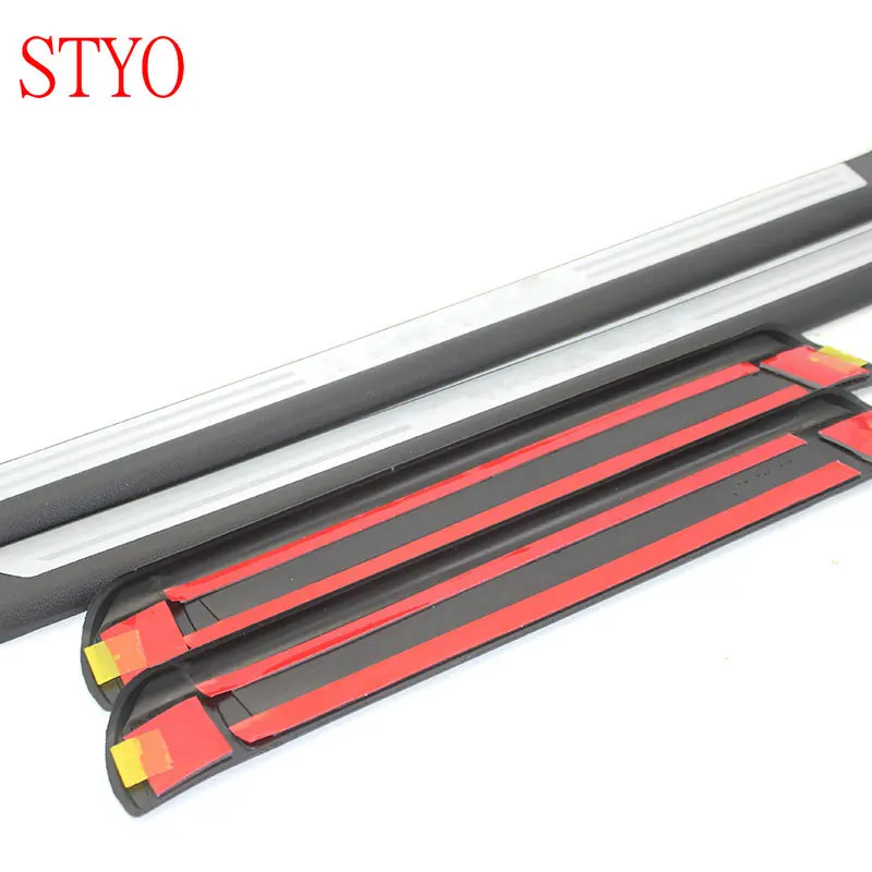 STYO Entry Strip Protective Foil With Lettering Aviation Aluminium Car Welcome Pedal //door sill For VW Tiguan 2016-2019