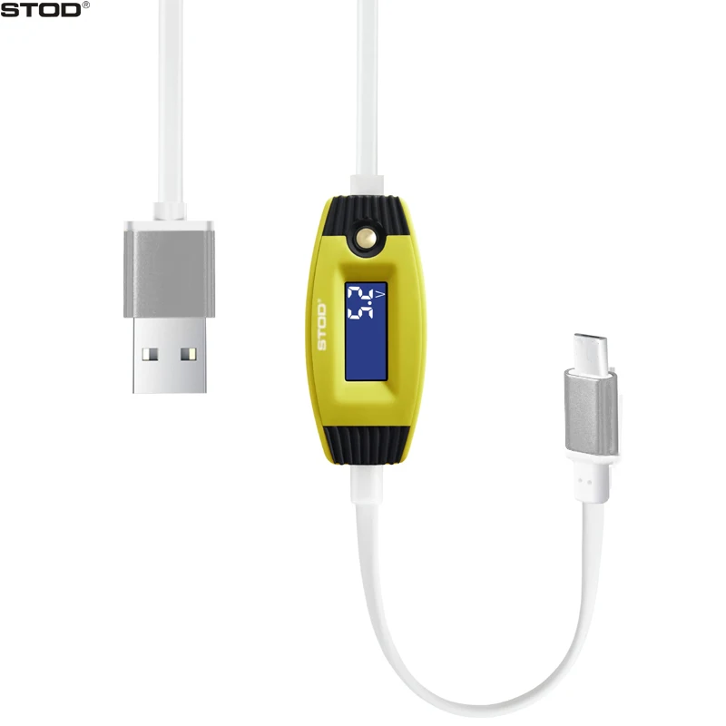 USB Type C Cable LED Display Screen USBC Data Fast Charging Protect Wire Phone Realme POCO Redmi Oneplus Charger Test Cord