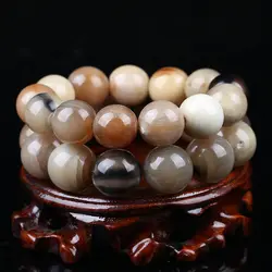 Tibet Natural Plain Yak Horn Round Beaded Bracelet for Man Healthy 10mm 12mm 14mm 16mm 18mm BB-488