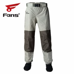 8Fans Waist Waders for Mens Womens,3-Ply Durable Breathable Waterproof Stockingfoot Insulated Wading Pants for Fishing Kayaking