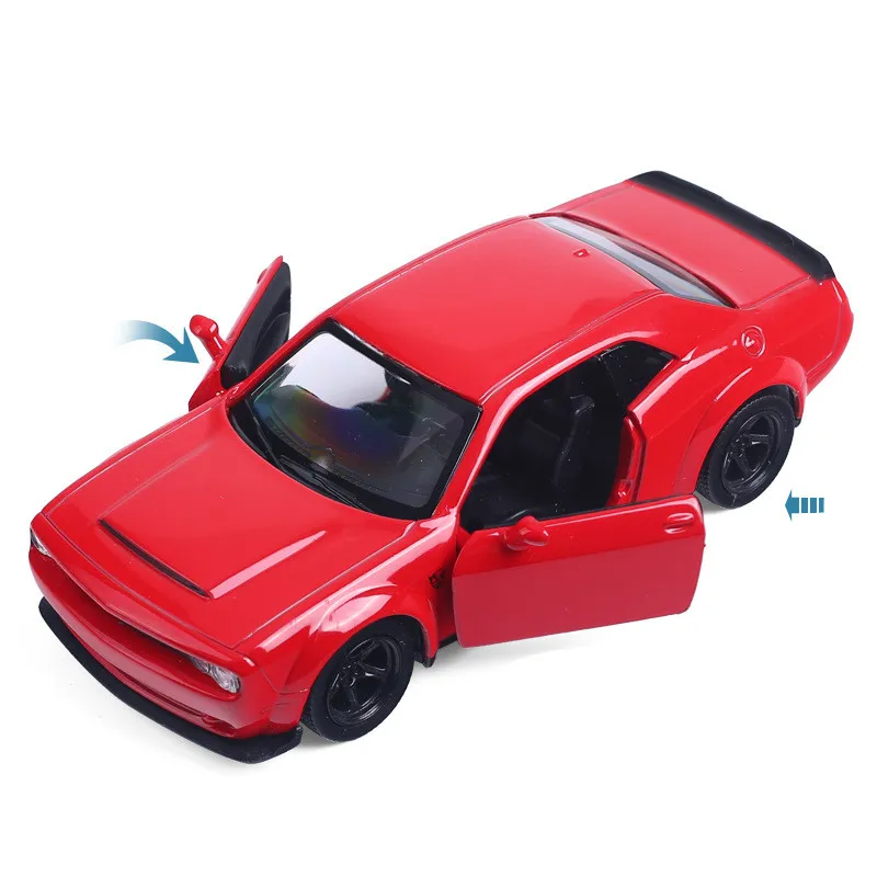 

Best selling 1:36 Dodge Challenger alloy car model,children's simulation metal die-casting door pull back model,free shipping