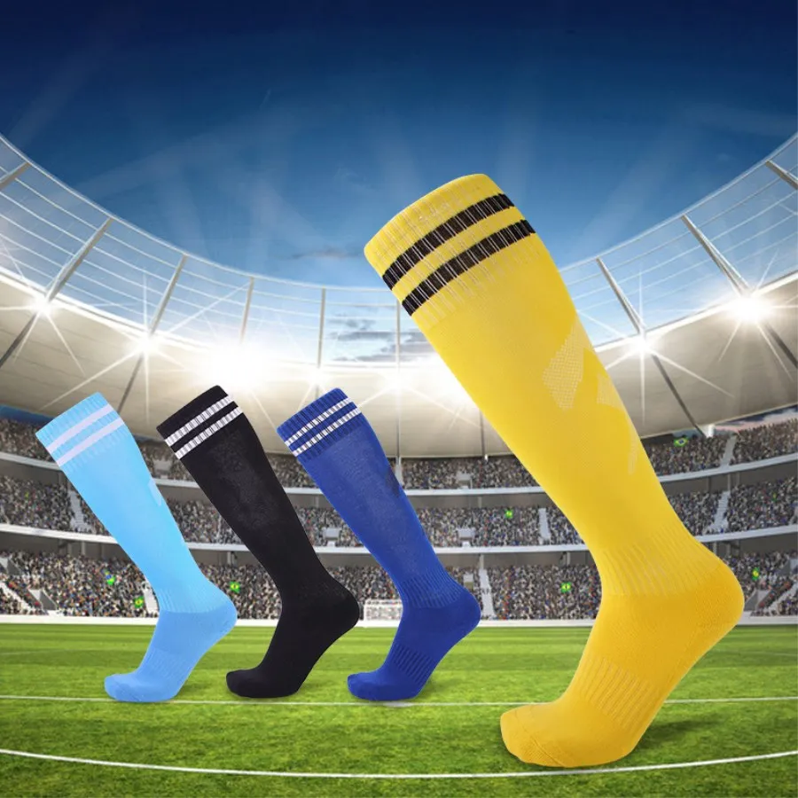 Professional Adult Children Sports Soccer Socks knee High Compression Football Basketball Deodorization Towel Sock Long Stocking