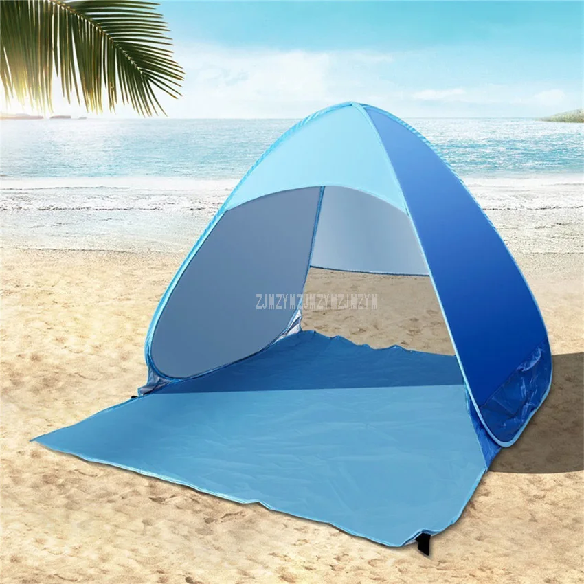 UR61001 Beach Tent Pop Up Open Anti-UV Sunshelter Waterproof Automotic Open Family Tourist Fish Outdoor Sunshade Camping Tent