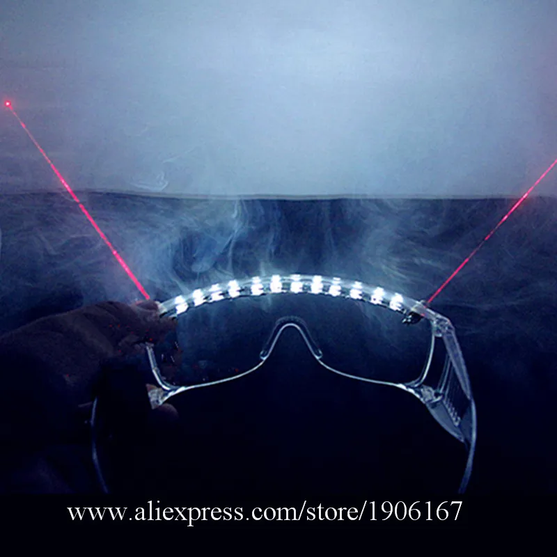 

Party Supplies Christmas Halloween Decoration Led Luminous Red Laser Glasses Laserman Growing Light Up Glasses For Laser Show