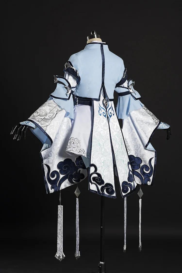 Blue Xue He Jian Wang III Lolita Female Chun Yang Group Costume Anime Cosplay Hanfu Female Full Set DHL free shipping