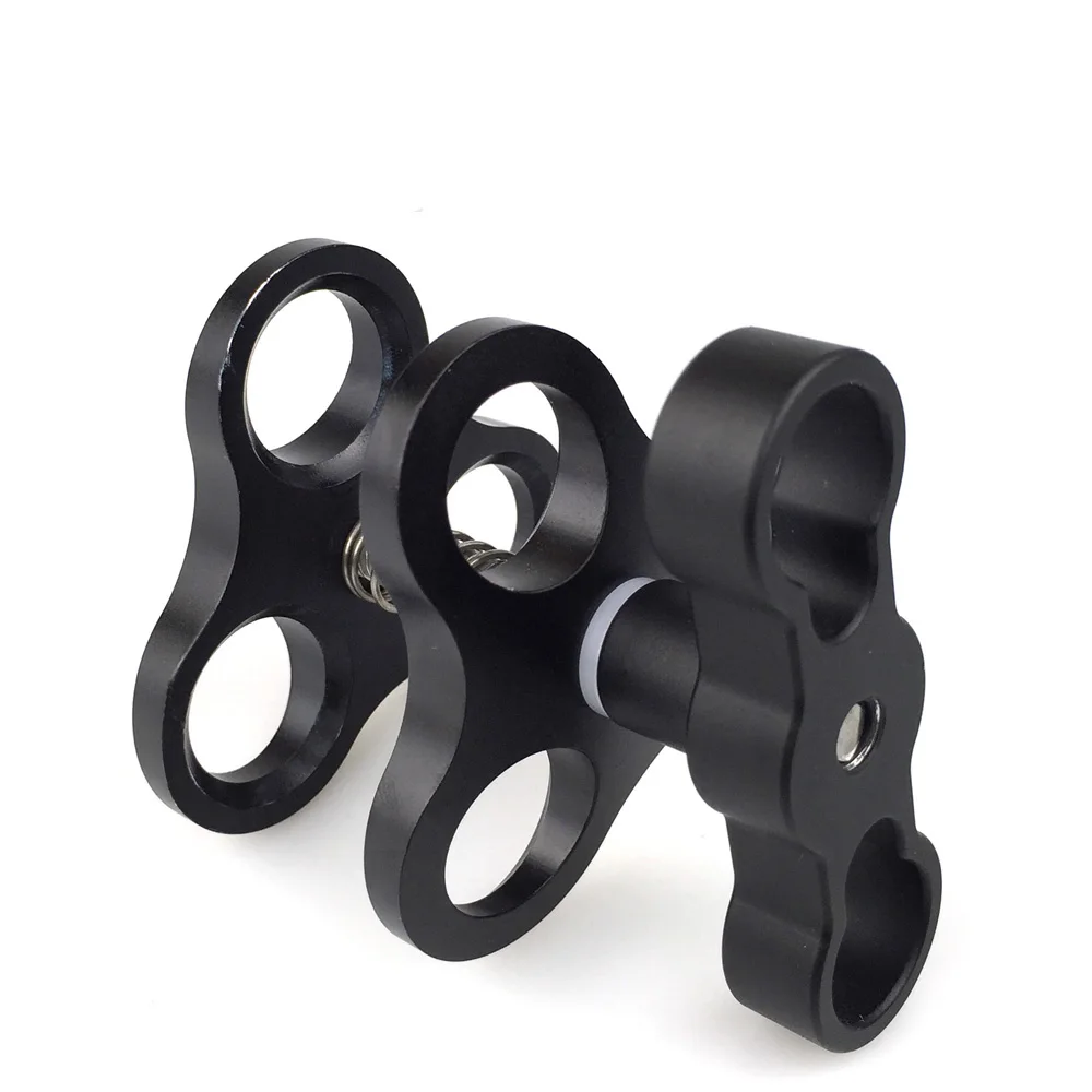 Seafrogs Triple Ball Clamp Diving Camera Bracket Aluminum Spring Flashlight Clamp for Diving Underwater Photography System