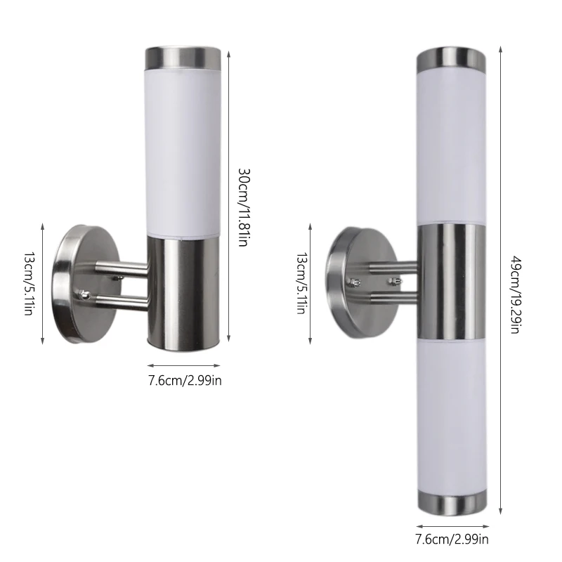 Donwei-iluminação externa à prova d'água, 220v ac, lâmpada de aço inoxidável, e27, iluminação para parede ip65.