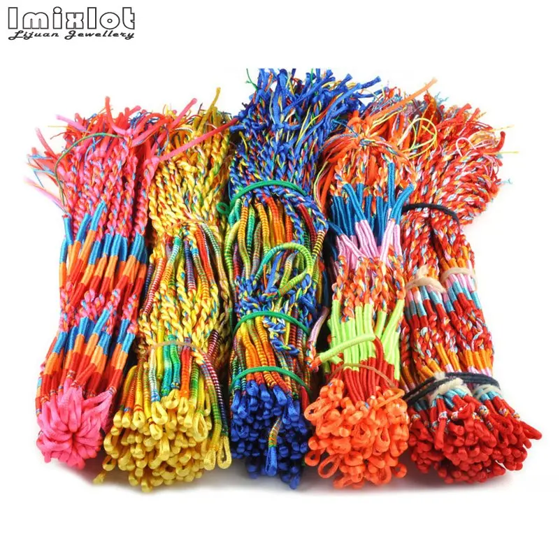 10/20/30Pcs DIY Charm Rope Bracelet Multicolor Thread Friendship Bracelets Braided Cord Handmade Bracelet Fashion Jewelry Gift