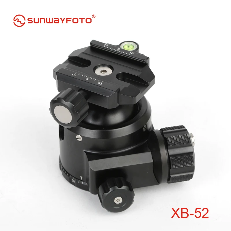 SUNWAYFOTO XB-52 Low-Profile Tripod Head for DSLR Camera Tripod Ballhead  Professional  Monopod Panoramic Tripod Ball Head