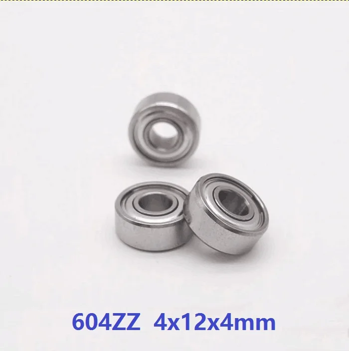 

100pcs/lot 604ZZ 604Z 604 Z ZZ Bearing 4x12x4 mm double shielded Deep Groove Ball bearing Miniature Mini for 3D printer 4*12*4