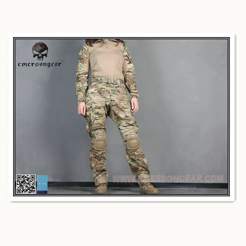 EMERSON Tactical  uniform MC G3 Woman combat uniform tactical pants with knee pads camouflage suit hunting clothes