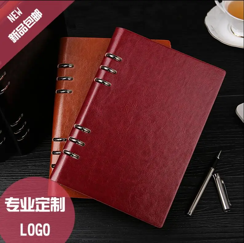 Top Grade Business Leather Notebook Creative Retro Loose-leaf Weekly Planner A4/A5/B5/A6