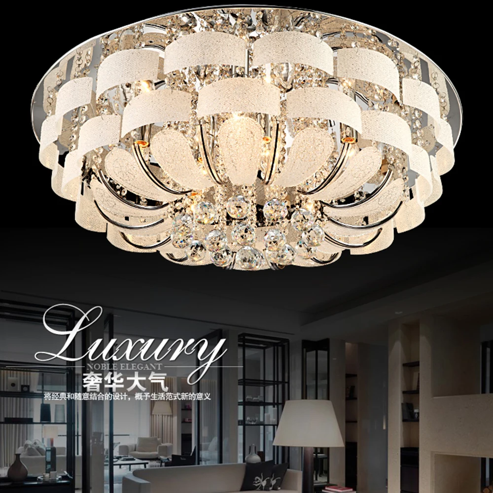 led e14 Stainless Steel Crystal Dimmable LED Lamp.LED Light.Ceiling Lights.LED Ceiling Light.Ceiling Lamp For Foyer Bedroom Hall