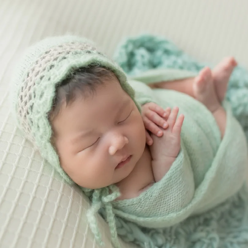 Crochet Newborn mohair bonnet and wrap set Baby wrap swaddle blanket Baby girl mohair bonnet hat photography props