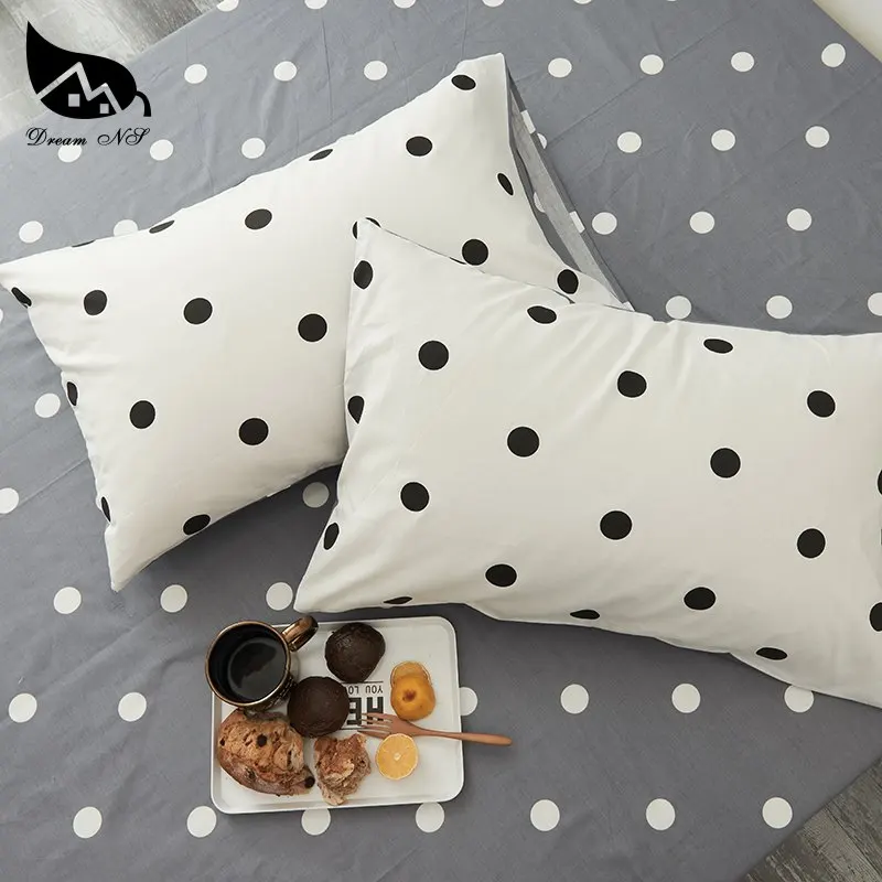 Dream NS 100% Cotton High Quality Sleep Pillowcase INS wind fresh cotton/ green leaf / plaid / leopard / 50x75cm Pillowcase