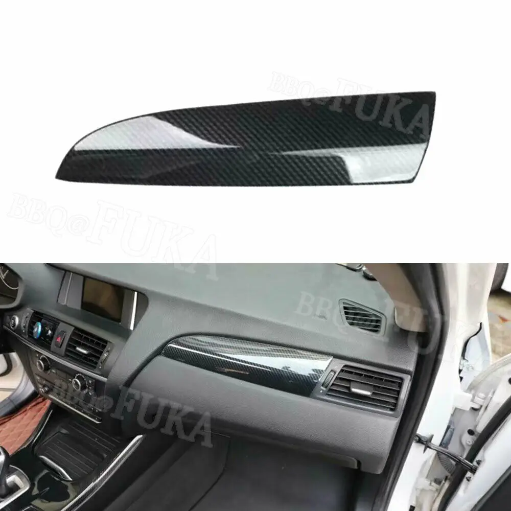 For BMW X3 F25 X4 2011-2016 Carbon Fiber Style Car Interior Kit Gear Door Panel Set Cover Trim