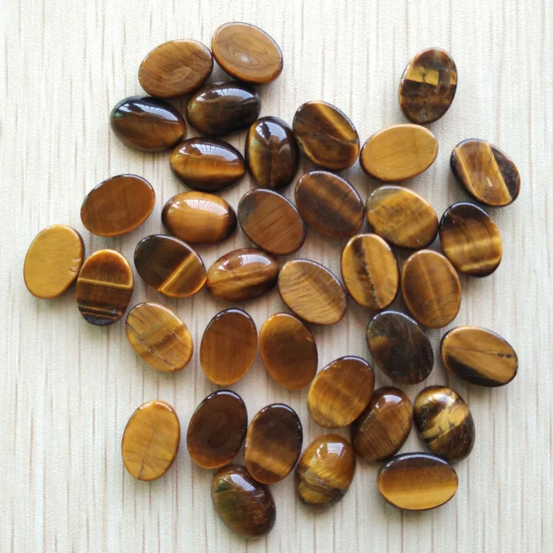 10x14mm Fashion good quality natural tiger eye  stone Oval CABOCHON beads diy jewelry making wholesale 50pcs/lot fast shipping