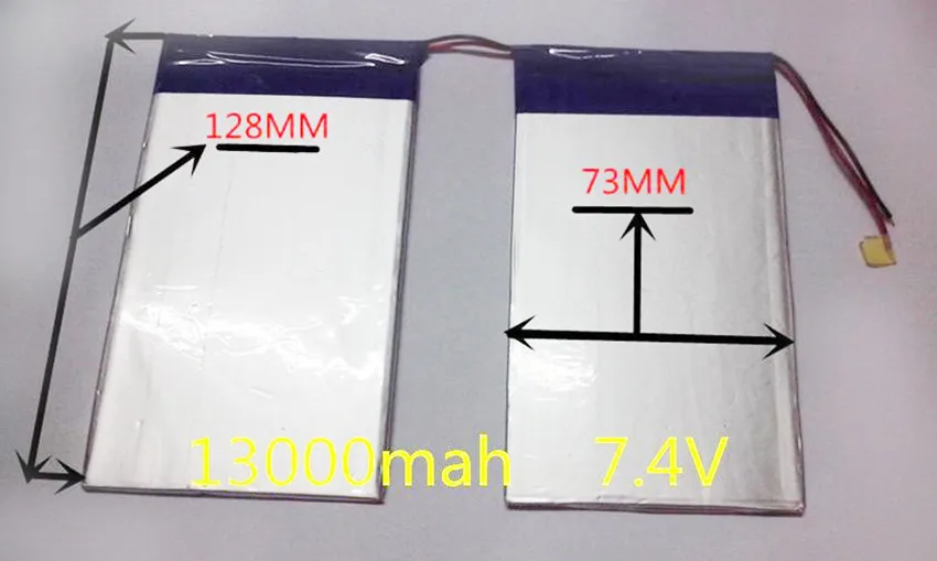 7.4V 13000mAh Tablets Batteries DIY U30GT, U30GT1, U30GT2 dual four-core tablet pc battery 33161125 Size:3.5 * 151 * 128mm