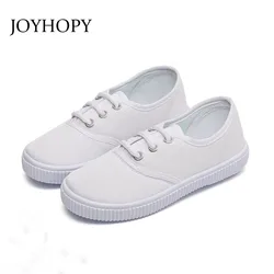 Classic White Canvas Shoes For Girls Boys Children Sport Shoes Breathable Sneakers Boys&Girls Soft Kids School Shoes Size 22-33