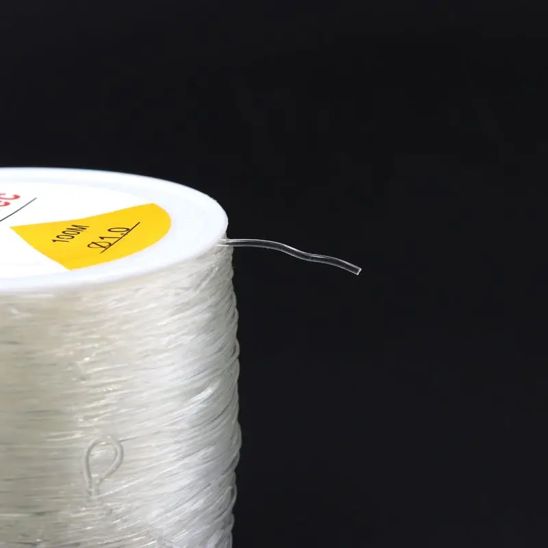 100 yd 0,5 0,8 1mm Hohe Elastische Perlen Schnur String Kristall Faden für Schmuck Machen DIY Halskette Armband Zubehör Großhandel – Detail 3