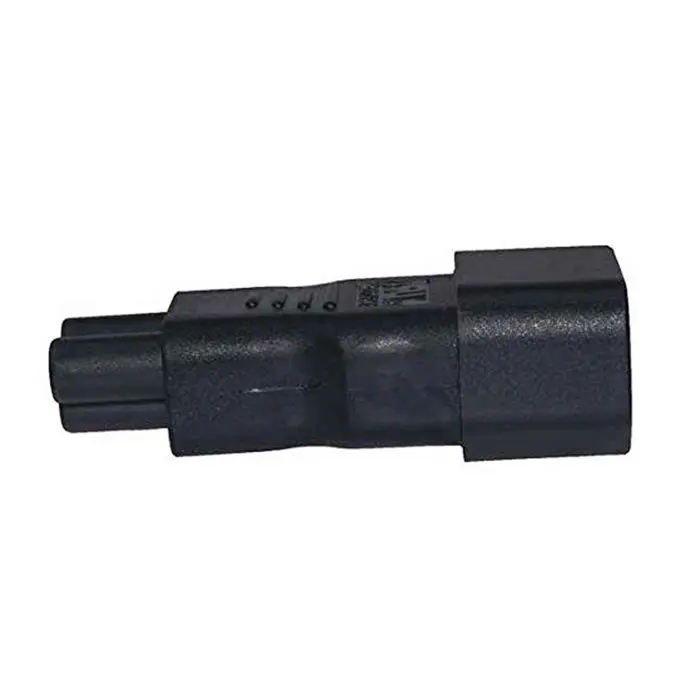 IEC 320 3-Pole Socket C14 to Cloverleaf Plug C5 Straight Extension Power Adapter for Electronics