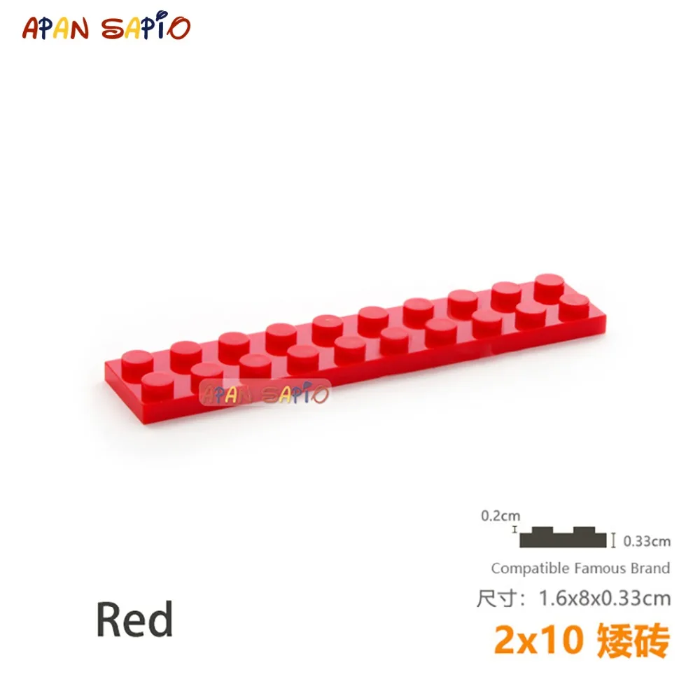 5pcs/lot DIY Blocks Building Bricks Thin 2X10 Educational Assemblage Construction Toys for Children Size Compatible With Brand