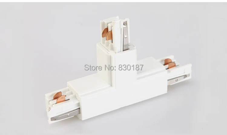 4-Wire T shape rail connector,LED track light rail connectors,Industrial lighting fixture