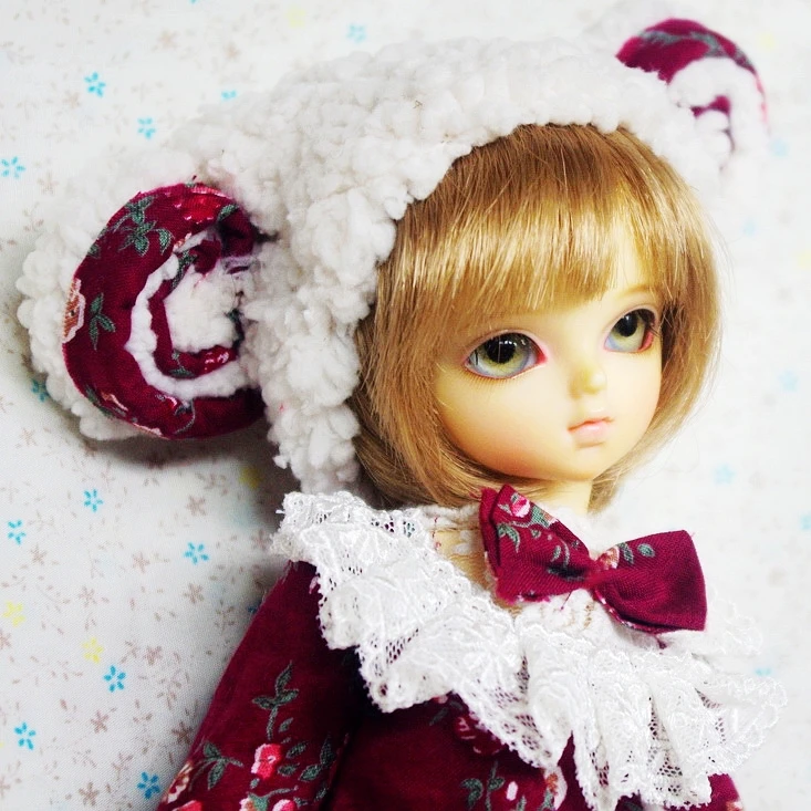 [Wamami] 703 # copricapo simile a orecchie di agnello abito/abito carino per 1/4 MSD AOD BJD Dollfie