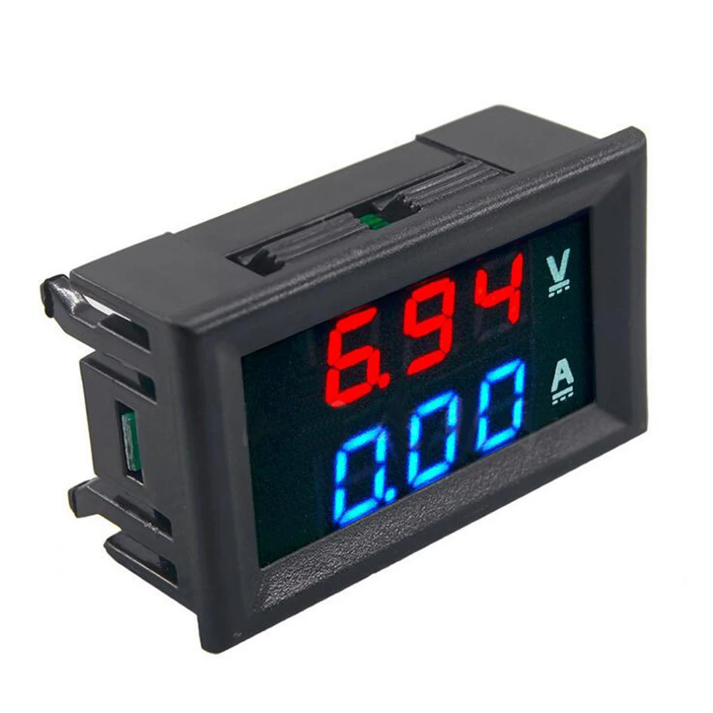 Car Red Blue LED DC 0-100V/10A Motorcycle Digital Amp Meter Volt panel Meter Gauge Ammeter Voltmeter digital