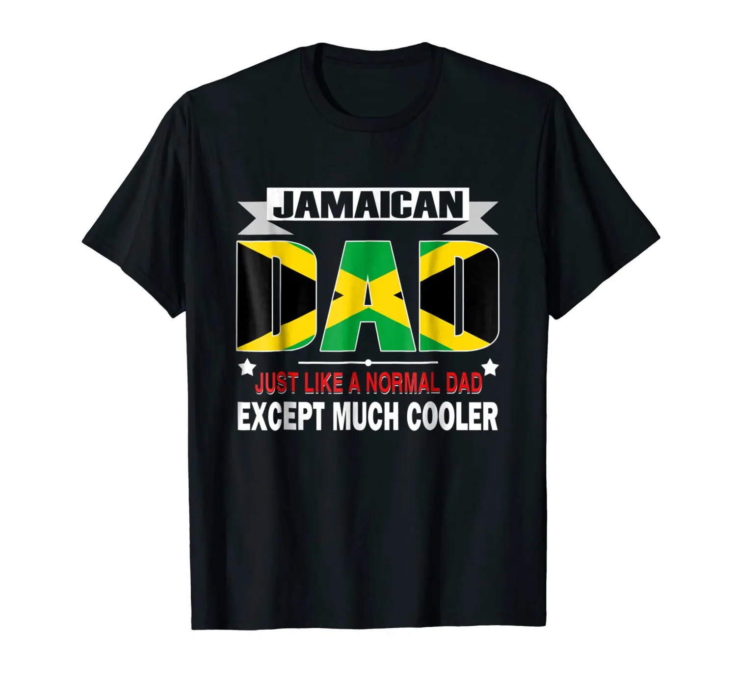 2019 New Fashion Men Casual High Quality Male T-Shirt Jamaican Dad Is Much Cooler Father'S Day T-Shirt Flag Printed Tops Tee