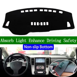 For Nissan Tiida C11 2005 2006 2007 2008-2010 Non-slip Bottom Dashboard Cover Car Decals Car Stickers Interior Car Accessories