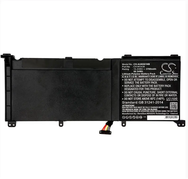 Cameron Sino 3700mAh battery for ASUS G501 G601J G60JW4720 N501JW-1A N501JW-1B N501JW-2A N501JW-2B 0B200-01250100 C41N1416