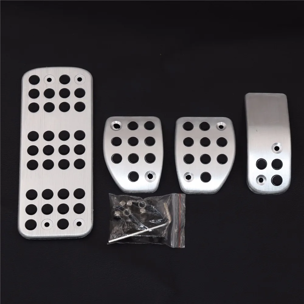 TTCR-II Car Accessories Aluminium Gas Foot Rest Modified Pedal Pad Plate for PEUGEOT 207 301 307 208 2008 308 408 cc Stickers